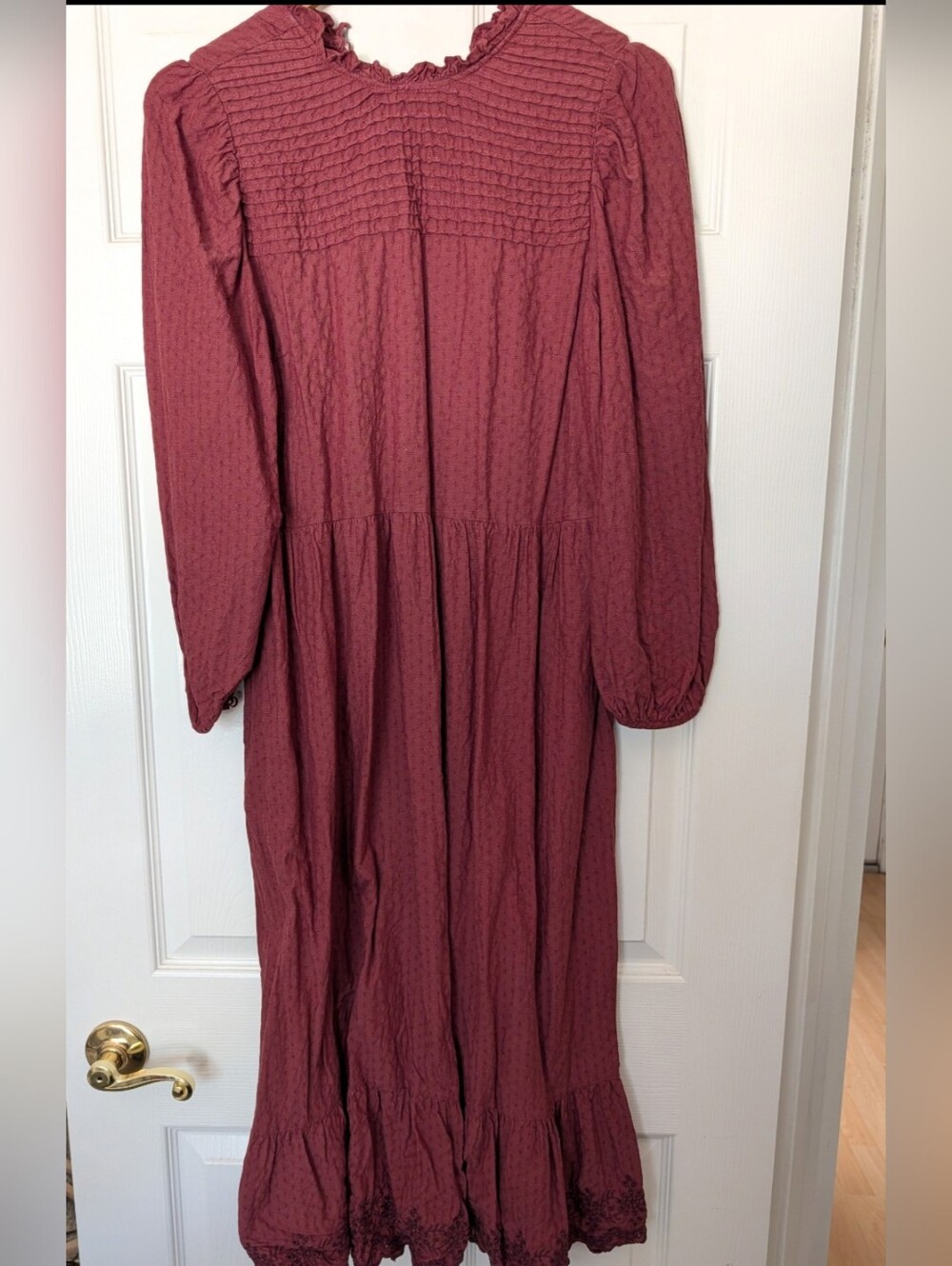Long Sleeve Cottagecore Peasant Dress